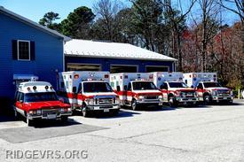 The Caddy with Ambulances 496, 497, 498 and 499